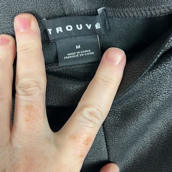 Trouvé from Nordstrom faux suede leather pull on leggings size medium - Picture 6 of 7